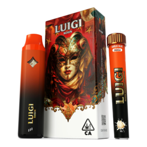 Luigi | Garlic Glue | Rosin All-In-One Vape 1g + Infused Bubble Hash Rosin Preroll Blunt 1g