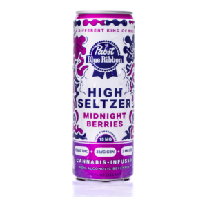 Pabst Blue Ribbon | Midnight Berries | CBN High Seltzer Single | 10mg