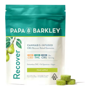 Papa & Barkley | Pear Apple 1:1:1 | THC:CBD:CBG Recover Releaf Gummies | 100mg
