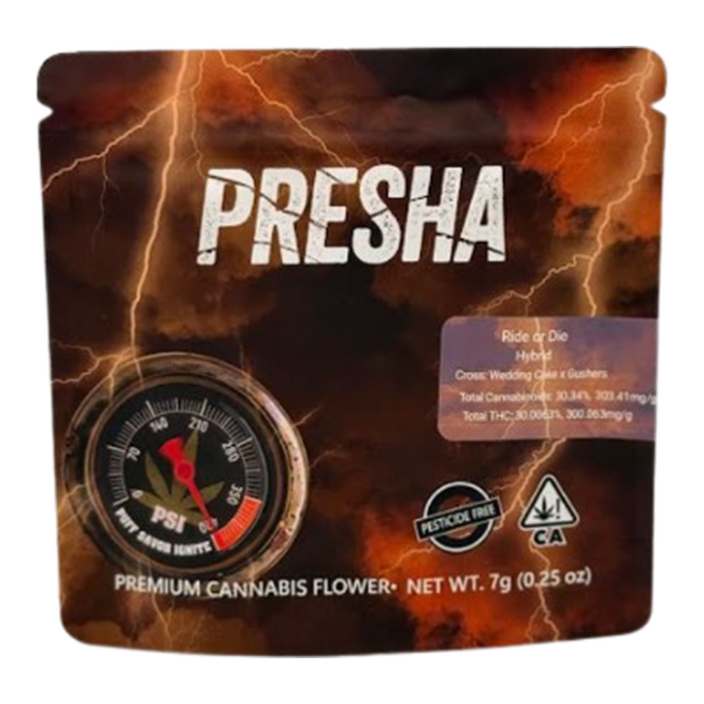 Presha | Ride Or Die | Premium Sungrown Flower | 1/4oz