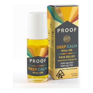 Proof | Deep Calm Pain Relief 1:1 | CBD:THC | Roll-On Topical | 1oz | 1000mg