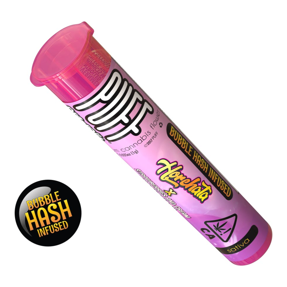 PUFF | Horchata x Strawberries and Cream | Bubble Hash Infused Pre-Roll | 1g