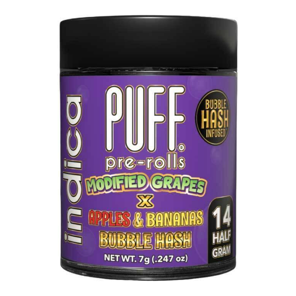 PUFF | Modified Grapes x Apples & Bananas | Bubble Hash Infused Pre-Roll 14pk | 7g