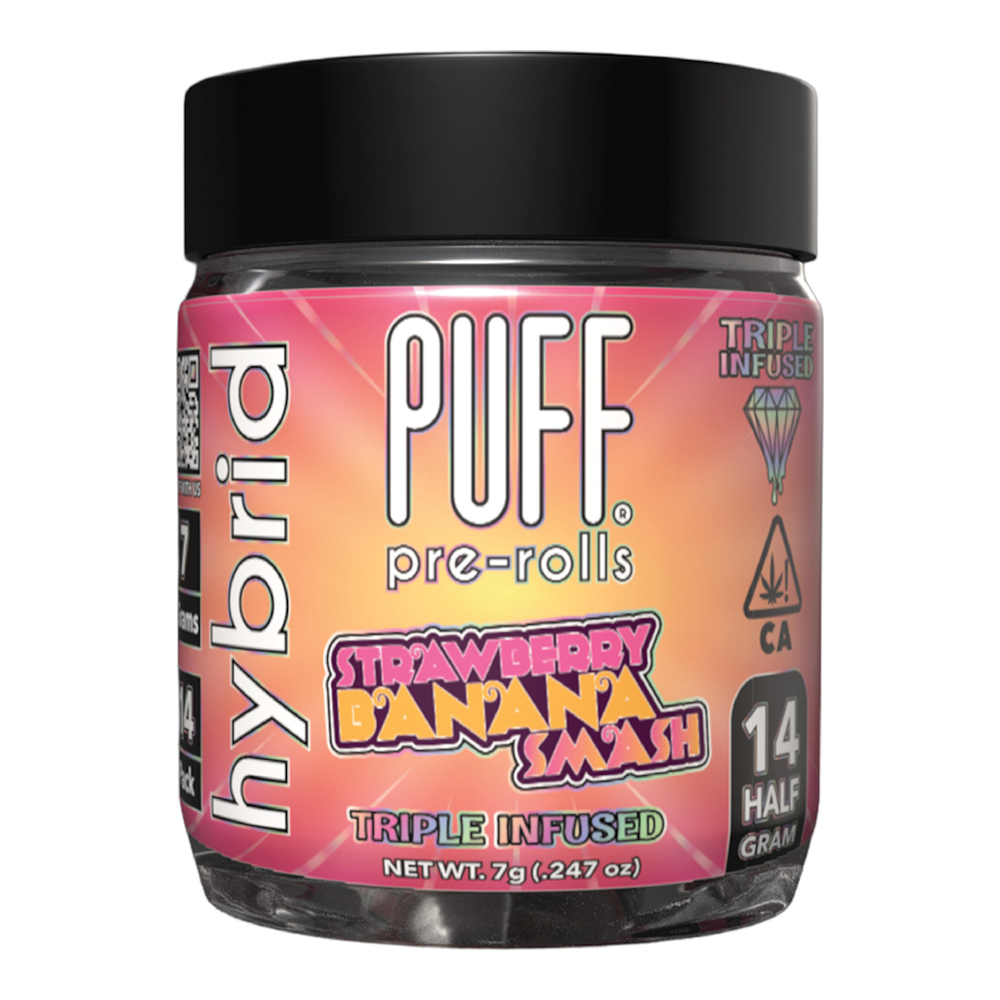 PUFF | Strawberry Banana Smash | Diamond Infused Pre-Roll 14pk | 7g