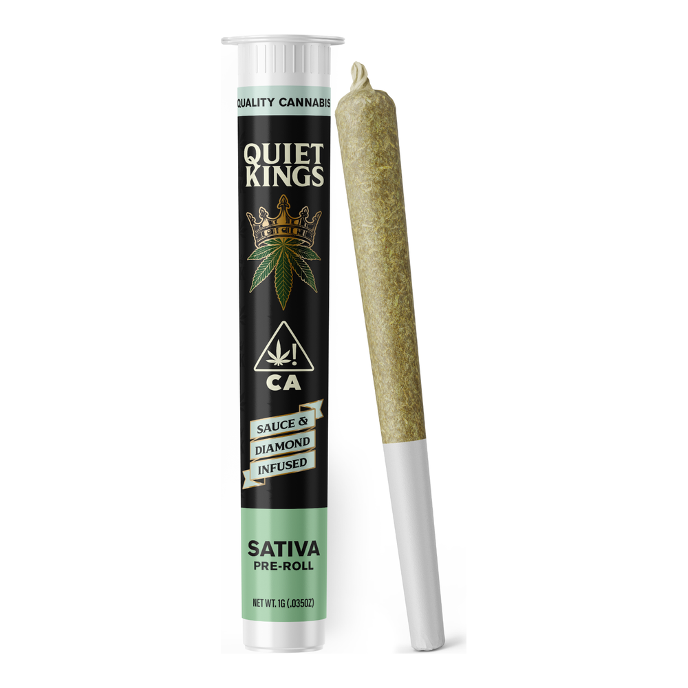 Quiet Kings | Cantaloupe Kush | Sauce & Diamond Infused Pre-Roll | 1g