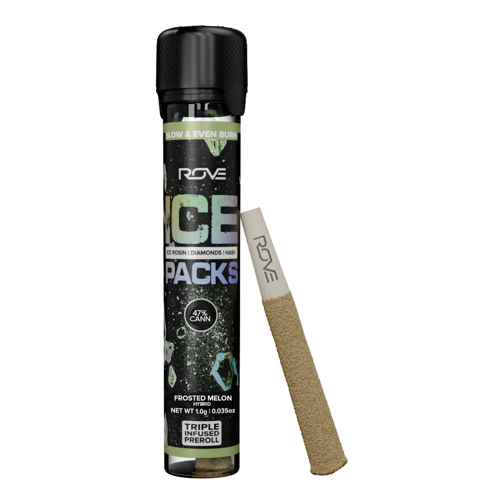 Rove | Frosted Melon | Ice Pack Rosin, Diamond, Hash Infused Pre-Roll | 1g