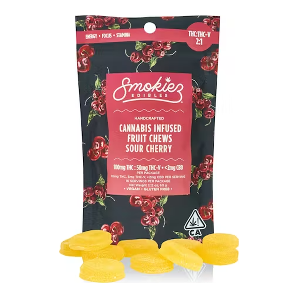 Smokiez | Sour Cherry | 2:1 THC:THCV | Fruit Chews 10pk | 100mg