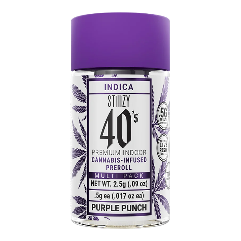 STIIIZY | Purple Punch | 40's Infused Pre-Roll 5pk | 2.5g