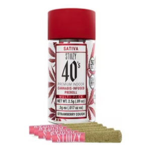 STIIIZY | Strawberry Cough | 40's Infused Pre-Roll 5pk | 2.5g