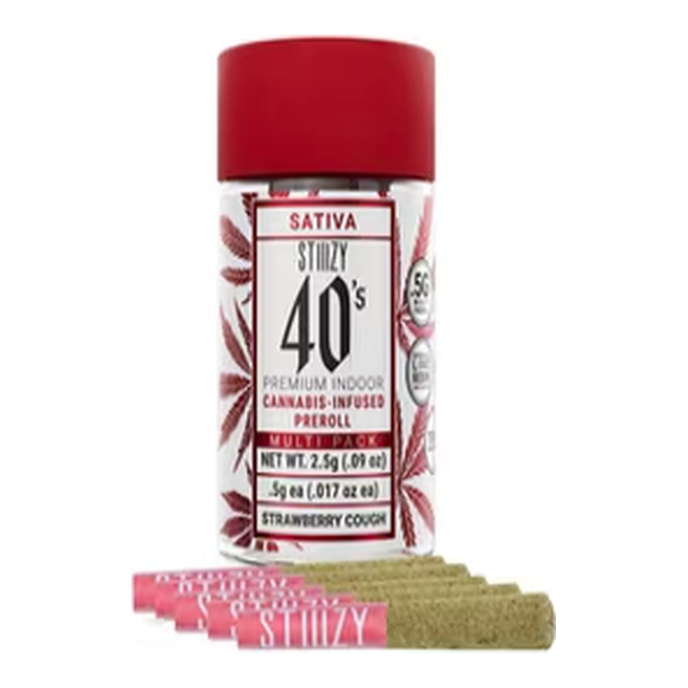 STIIIZY | Strawberry Cough | 40's Infused Pre-Roll 5pk | 2.5g