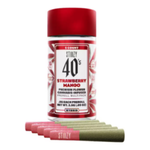 STIIIZY | Strawberry Mango | 40's Infused Pre-Roll 5pk | 2.5g